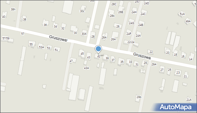 Częstochowa, Gruszowa, 41, mapa Częstochowy