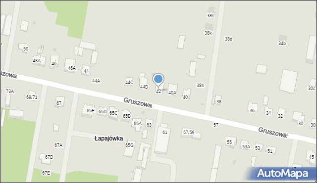 Częstochowa, Gruszowa, 42, mapa Częstochowy