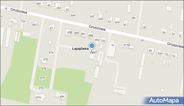 Częstochowa, Gruszowa, 65G, mapa Częstochowy