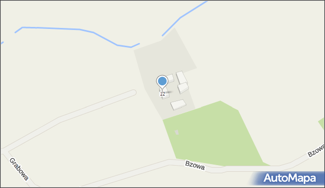 Częstocin, Grabowa, 12, mapa Częstocin