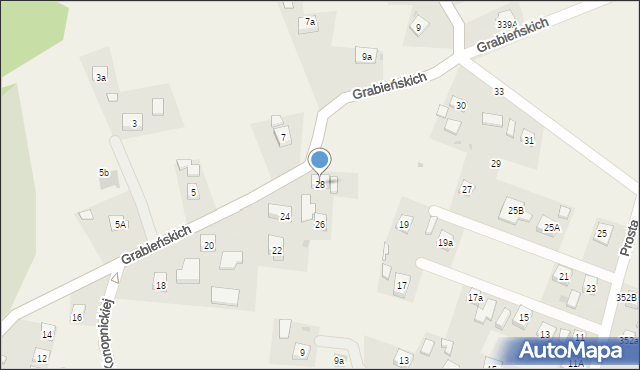 Czudec, Grabieńskich, 28, mapa Czudec