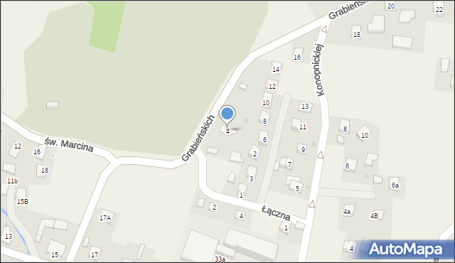 Czudec, Grabieńskich, 4, mapa Czudec