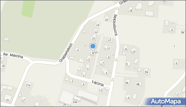 Czudec, Grabieńskich, 6, mapa Czudec