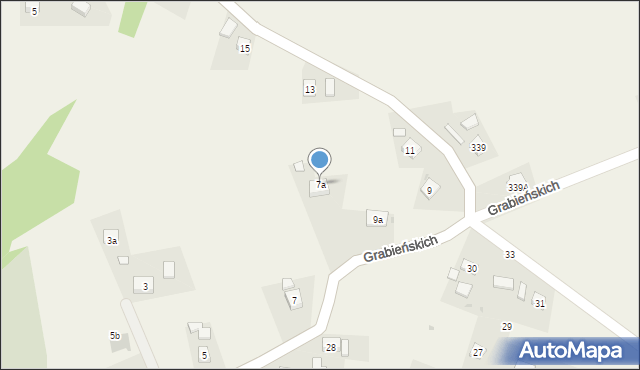 Czudec, Grabieńskich, 7a, mapa Czudec