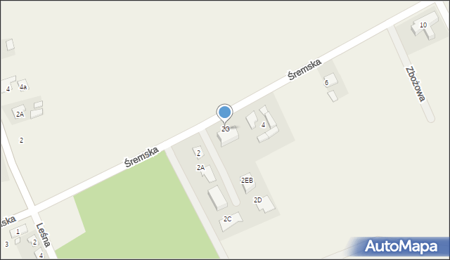 Dąbrowa, Grodzewska, 2G, mapa Dąbrowa