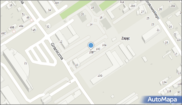 Dąbrowa Górnicza, Graniczna, 10B, mapa Dąbrowa Górnicza