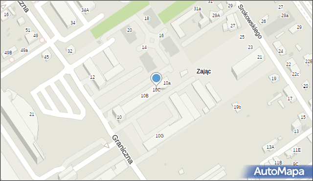 Dąbrowa Górnicza, Graniczna, 10C, mapa Dąbrowa Górnicza