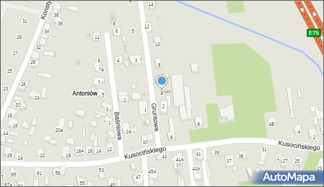 Dąbrowa Górnicza, Gruntowa, 4, mapa Dąbrowa Górnicza