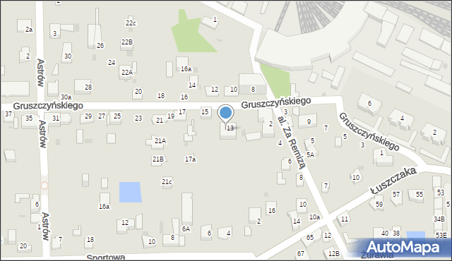 Dąbrowa Górnicza, Gruszczyńskiego, 13a, mapa Dąbrowa Górnicza