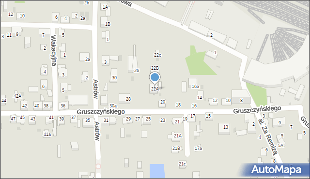 Dąbrowa Górnicza, Gruszczyńskiego, 22A, mapa Dąbrowa Górnicza