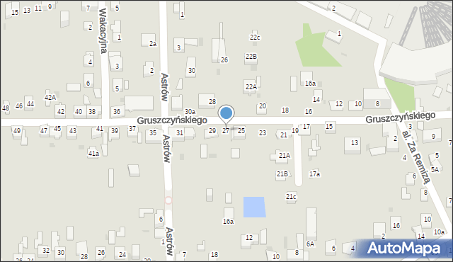 Dąbrowa Górnicza, Gruszczyńskiego, 27, mapa Dąbrowa Górnicza