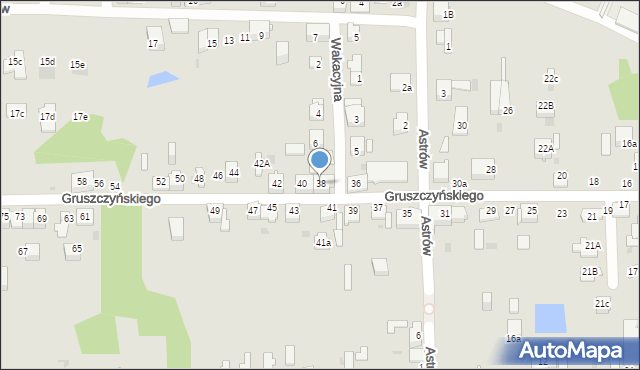 Dąbrowa Górnicza, Gruszczyńskiego, 38, mapa Dąbrowa Górnicza