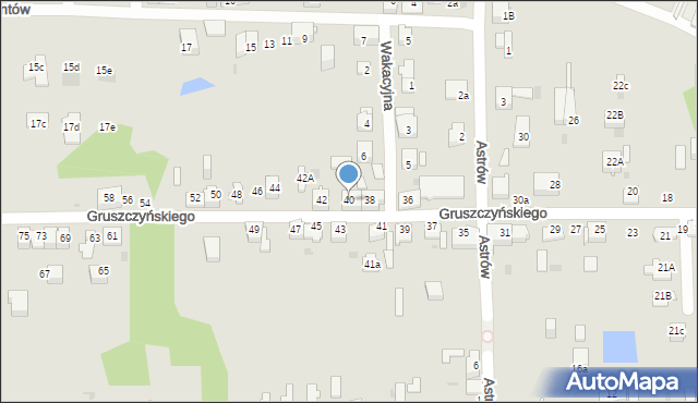Dąbrowa Górnicza, Gruszczyńskiego, 40, mapa Dąbrowa Górnicza