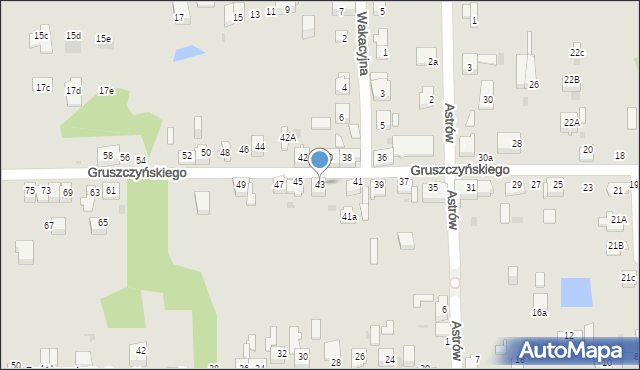 Dąbrowa Górnicza, Gruszczyńskiego, 43, mapa Dąbrowa Górnicza