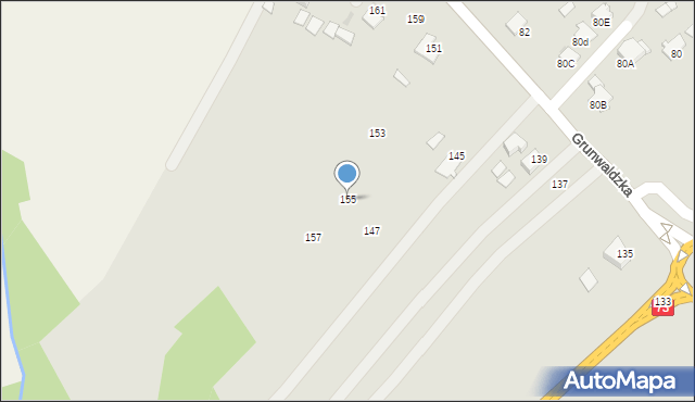 Dąbrowa Tarnowska, Grunwaldzka, 155, mapa Dąbrowa Tarnowska
