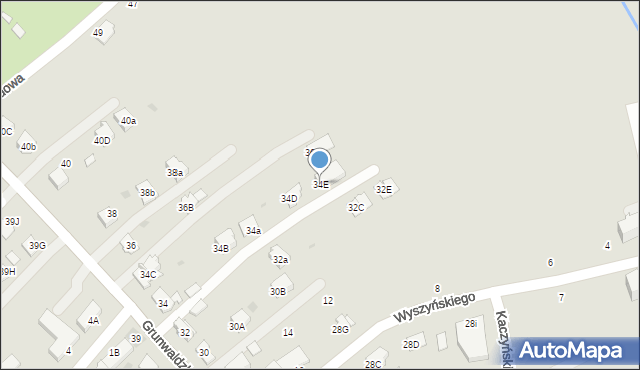 Dąbrowa Tarnowska, Grunwaldzka, 34E, mapa Dąbrowa Tarnowska
