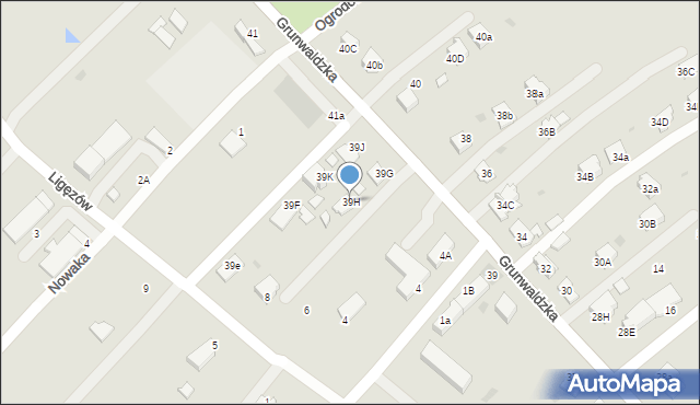Dąbrowa Tarnowska, Grunwaldzka, 39H, mapa Dąbrowa Tarnowska