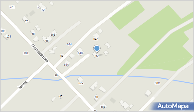 Dąbrowa Tarnowska, Grunwaldzka, 62, mapa Dąbrowa Tarnowska