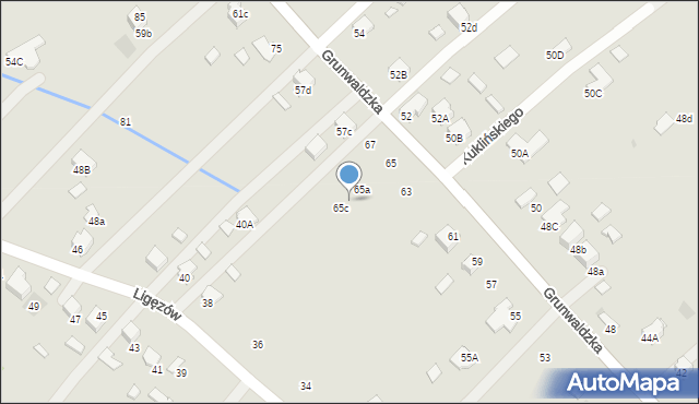 Dąbrowa Tarnowska, Grunwaldzka, 65b, mapa Dąbrowa Tarnowska