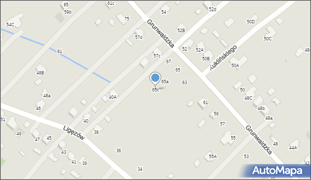 Dąbrowa Tarnowska, Grunwaldzka, 65c, mapa Dąbrowa Tarnowska