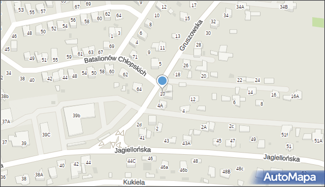 Dąbrowa Tarnowska, Gruszowska, 10, mapa Dąbrowa Tarnowska