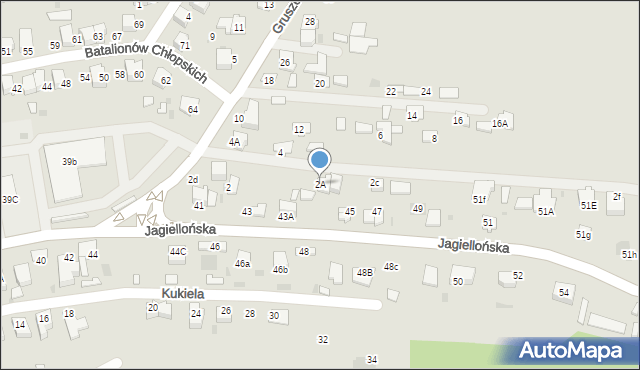 Dąbrowa Tarnowska, Gruszowska, 2A, mapa Dąbrowa Tarnowska