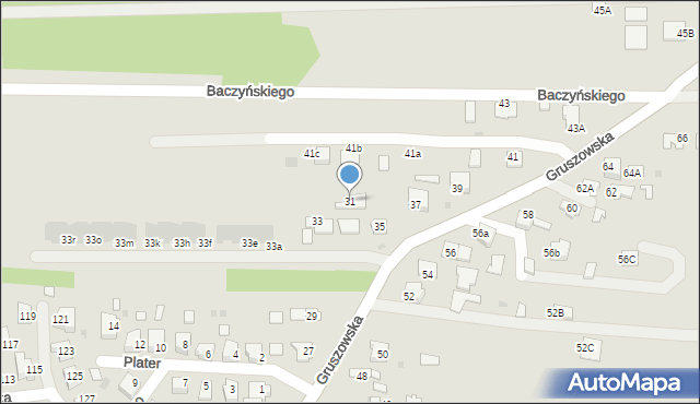 Dąbrowa Tarnowska, Gruszowska, 31, mapa Dąbrowa Tarnowska