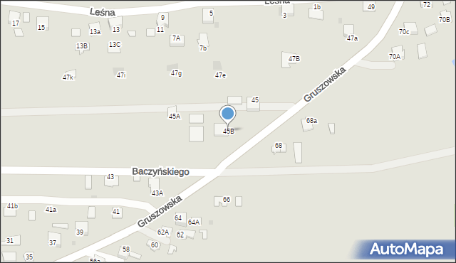 Dąbrowa Tarnowska, Gruszowska, 45B, mapa Dąbrowa Tarnowska