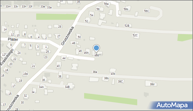 Dąbrowa Tarnowska, Gruszowska, 46b, mapa Dąbrowa Tarnowska