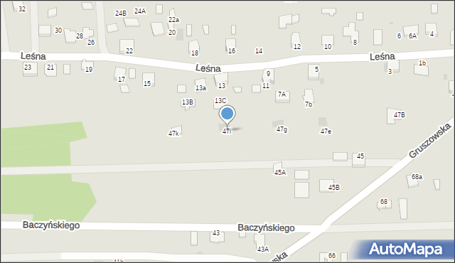 Dąbrowa Tarnowska, Gruszowska, 47i, mapa Dąbrowa Tarnowska