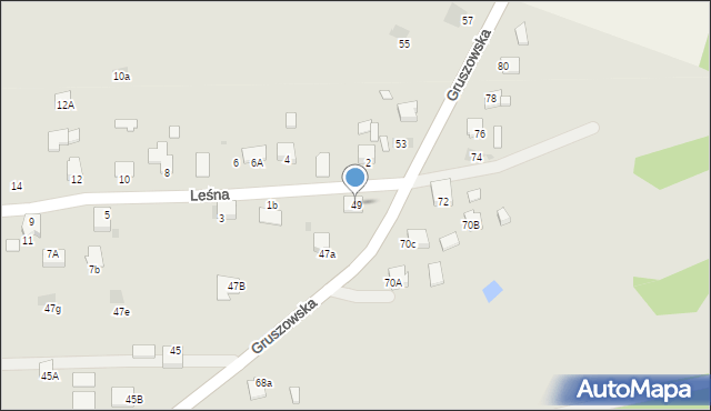 Dąbrowa Tarnowska, Gruszowska, 49, mapa Dąbrowa Tarnowska