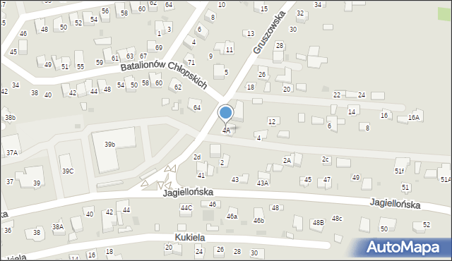 Dąbrowa Tarnowska, Gruszowska, 4A, mapa Dąbrowa Tarnowska
