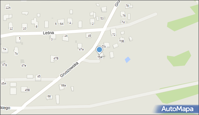 Dąbrowa Tarnowska, Gruszowska, 70A, mapa Dąbrowa Tarnowska