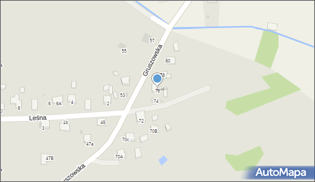 Dąbrowa Tarnowska, Gruszowska, 76, mapa Dąbrowa Tarnowska