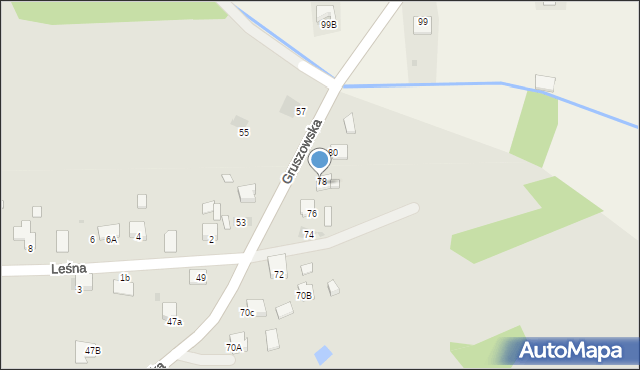 Dąbrowa Tarnowska, Gruszowska, 80A, mapa Dąbrowa Tarnowska