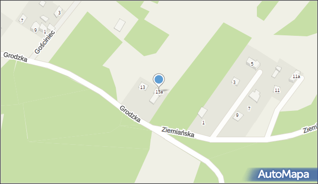 Dąbrówka Nowa, Grodzka, 13a, mapa Dąbrówka Nowa