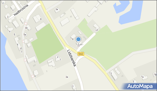 Dąbrówno, Grunwaldzka, 11, mapa Dąbrówno