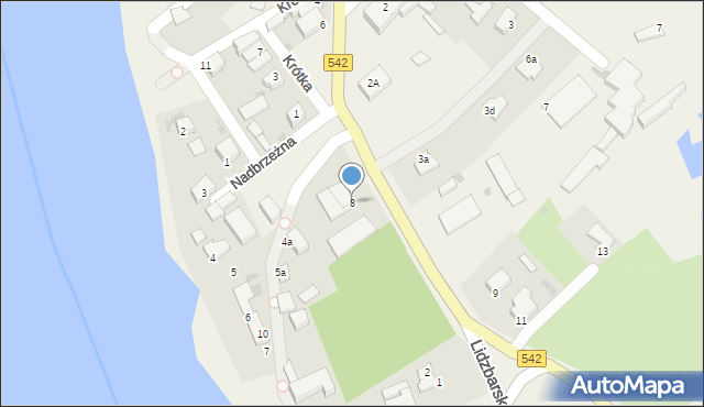 Dąbrówno, Grunwaldzka, 8, mapa Dąbrówno