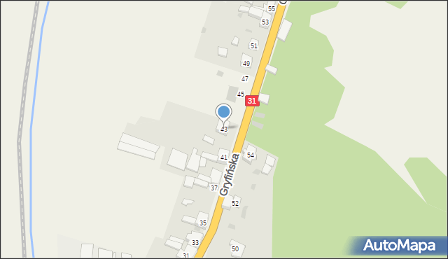 Daleszewo, Gryfińska, 43, mapa Daleszewo
