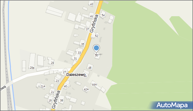 Daleszewo, Gryfińska, 50, mapa Daleszewo