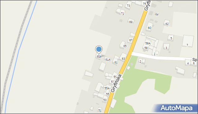 Daleszewo, Gryfińska, 61b, mapa Daleszewo