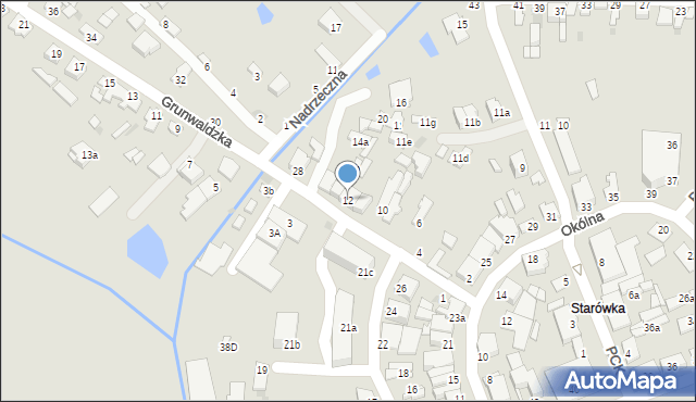 Dęblin, Grunwaldzka, 12, mapa Dęblin