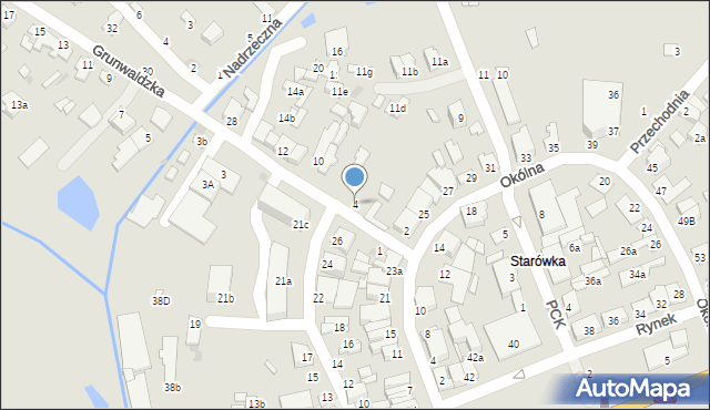 Dęblin, Grunwaldzka, 4, mapa Dęblin