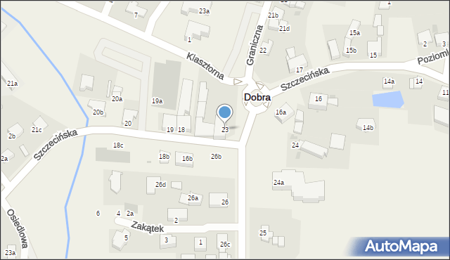 Dobra, Graniczna, 23, mapa Dobra