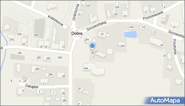 Dobra, Graniczna, 24, mapa Dobra