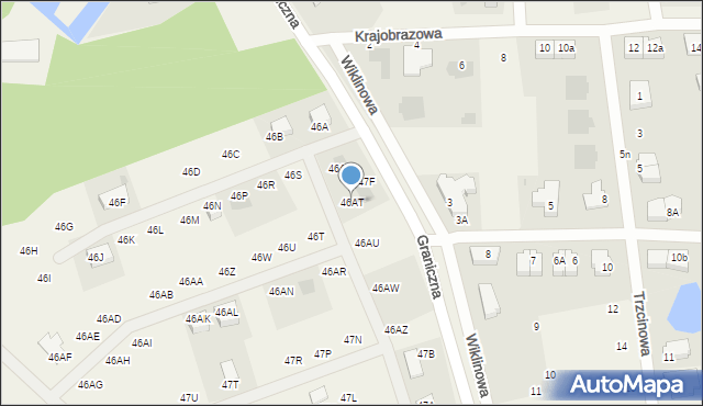 Dobra, Graniczna, 46AT, mapa Dobra