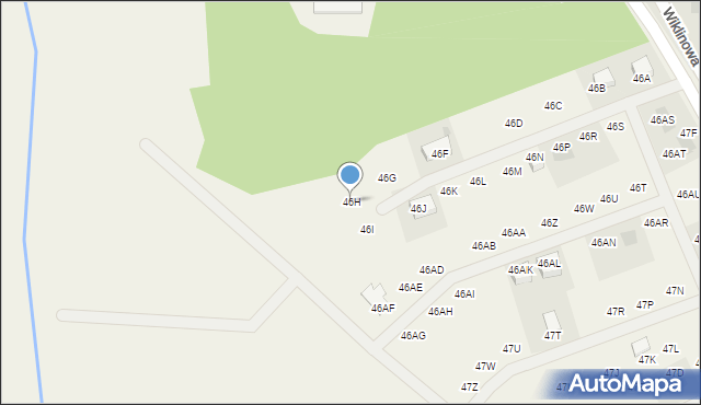 Dobra, Graniczna, 46H, mapa Dobra