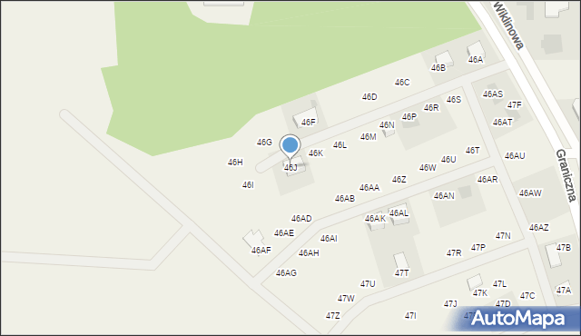 Dobra, Graniczna, 46J, mapa Dobra