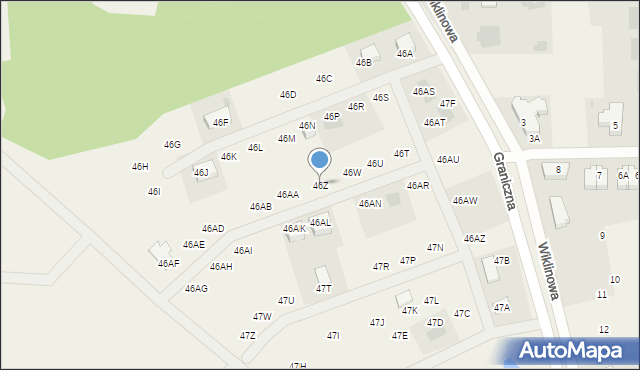 Dobra, Graniczna, 46Z, mapa Dobra