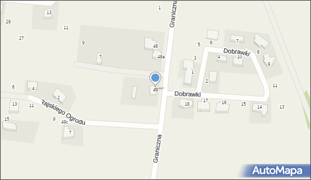 Dobra, Graniczna, 49, mapa Dobra